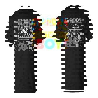 Grandma Of The Birthday Boy Master Builder Building Blocks T-Shirt | Seseable UK