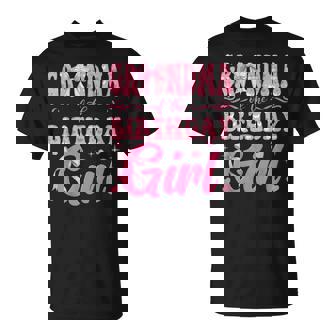 Grandma Of The Birthday Girl Family Pink Coquette Bow T-Shirt | Seseable CA