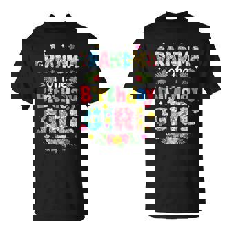 Grandma Of The Birthday Girl Hawaii Family Party Decor T-Shirt - Monsterry