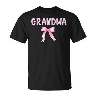 Grandma Birthday Squad Matching Coquette Bow Family Party T-Shirt - Thegiftio UK