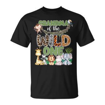 Grandma Of The Wild One 1St Birthday Family Safari Jungle T-Shirt - Thegiftio UK