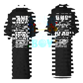 Grandpa Of The Birthday Boy Astronaut Family Space Planets T-Shirt - Thegiftio