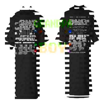 Grandpa Of The Birthday Boy Game Pixel Number Birthday Party T-Shirt - Monsterry