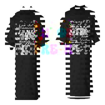 Groovy Some Call It Chaos We Call It Pre-K Teacher T-Shirt | Seseable CA