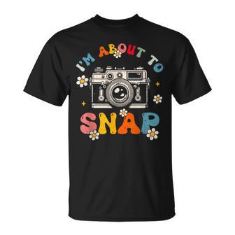 Groovy I'm About To Snap Photography Photographer Camera Men T-Shirt - Thegiftio UK