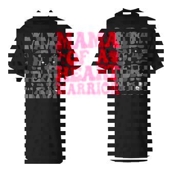 Groovy Mama Of A Heart Warrior Disease Awareness Chd T-Shirt | Mazezy