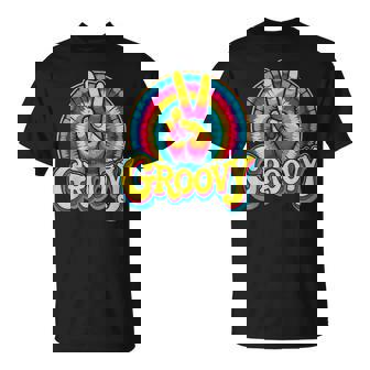 Groovy Peace Sign Hippie Retro Tie Dye T-Shirt - Thegiftio