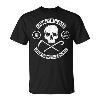 Grumpy Old Man Lawn Protection Society Get Off My Lawn T-Shirt - Thegiftio UK