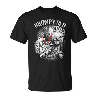 Grumpy Old Veteran Patriotic Military Humor T-Shirt | Mazezy