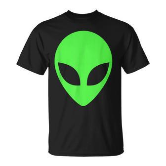Grünes Alien-Kopf-Outfit 90Er-Jahre-Stil Kostüm Alien T-Shirt - Geschenkecke