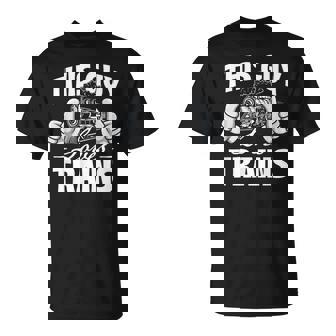 This Guy Loves Trains Railroad Lover Locomotive Conductor T-Shirt - Thegiftio