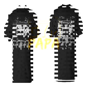 Gym Papa Training Weightlifting Fitness Workout Dad Father T-Shirt - Thegiftio