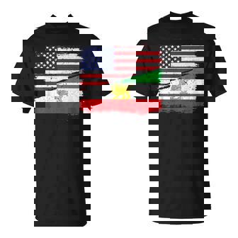 Half American Half Iranian Us Flag Iran Flag Patriotic T-Shirt - Monsterry