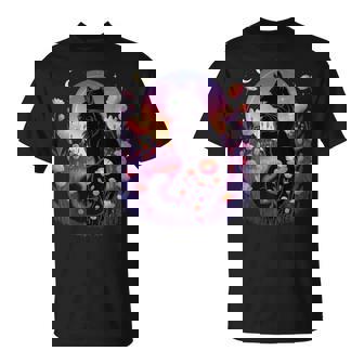 Halloween Black Cat Costume Mystical Cat Lover Girls T-Shirt | Seseable FR