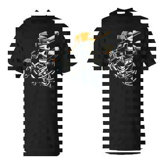 Halloween Boys Batting Skeleton Baseball T-Shirt | Seseable UK