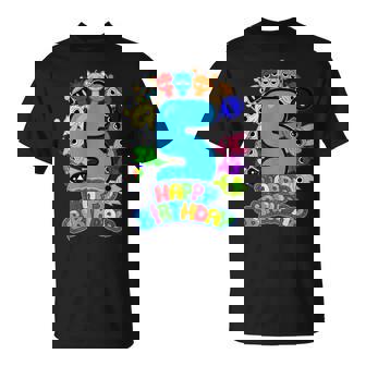 Happy 5Th Birthday Sprunky Simon Funbot Oren Pinki T-Shirt | Seseable UK