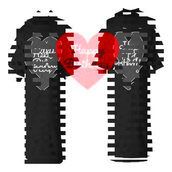 Happy Birthday ハッピーバースデー（お誕生日）ビッグハート サプライズイベント かわいい文字 デザイン Tシャツ - Kawaiitshirt