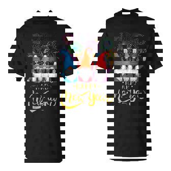 Happy New Year 2025 Gnomes Family Party New Years Eve T-Shirt - Monsterry