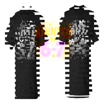 Haunted By 67 Six Seven 67 Meme Spooky Ghost Halloween T-Shirt - Monsterry