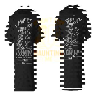 Haunted By 67 Skeleton Math Teacher Student Halloween Humor T-Shirt | Mazezy