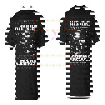 Have A Killer Whale クリスマス サンタ アグリークリスマス シャチ ファニー Tシャツ - Kawaiitshirt