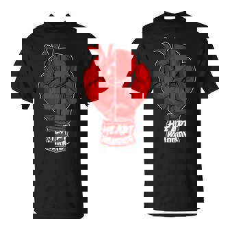 Heart Warrior Heart Disease Awareness Month Go Red T-Shirt | Mazezy