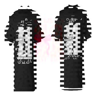 Hello Eleven Est 2015 Pink Coquette Bow 11Th Birthday Girl T-Shirt | Seseable FR