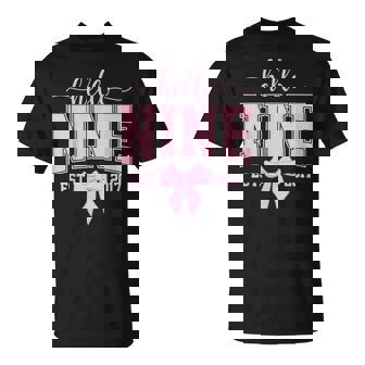 Hello Nine Est 2017 Coquette Bow 9Th Birthday Girl T-Shirt | Seseable FR