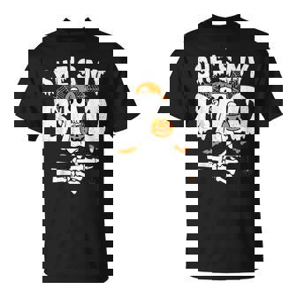 He's My Boo Matching Couple Halloween Couples She's My Boo T-Shirt - Monsterry