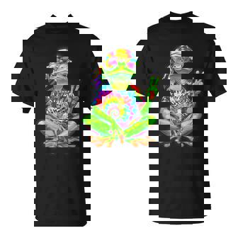 Hippie Tiedye Frog Peace Sign Hand 70S Party 60S Costume T-Shirt | Seseable CA