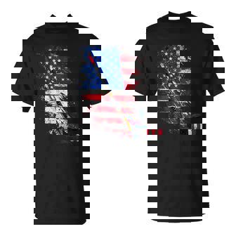 Hockey American Flag 4Th Of July T-Shirt - Monsterry