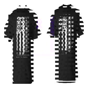 Hodgkins Lymphoma Awareness Support Squad Wear Purple Ribbon T-Shirt | Seseable FR