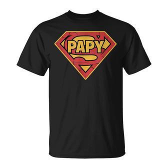 Hommeuper Papy Cadeau Papy Drole Original Grand-Père T-Shirt - Cadeauxyz