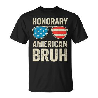 Honorary American Bruh Wedding American By Marriage T-Shirt - Thegiftio UK