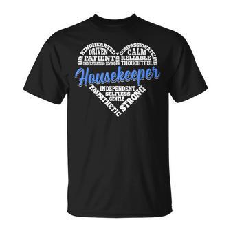 Housekeeper Heart Housekeeping Cleaner Cleaning T-Shirt - Thegiftio UK