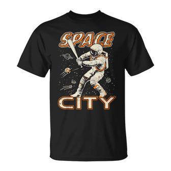Graphic Houston Last Name Pride Vintage Costume Space City T-Shirt | Mazezy