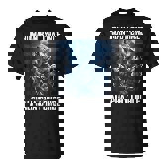 Human By Chance Alpha By Choice Wolf Moon Forest Pack T-Shirt - Thegiftio