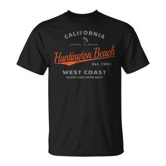 Huntington Beach California Waves And Good Days T-Shirt - Seseable