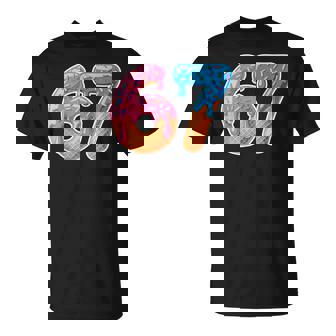 Ice Cream Drip Six Seven 6 7 Meme 67 T-Shirt | Mazezy