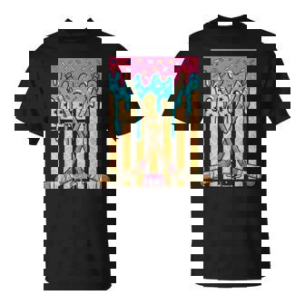 Ice Hockey Ice Cream Drip Boys American Flag Youth Players T-Shirt - Monsterry