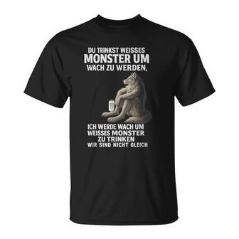 Ich Werde Wach Um Weisses Monster Zu Trinken Monster T-Shirt - Geschenkecke