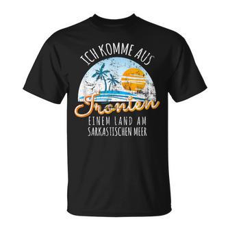 Ichtamme Aus Ironien Herren -Chwarz - Klassisch Kurzarm Pull-On 100 Polyester T-Shirt - Geschenkecke