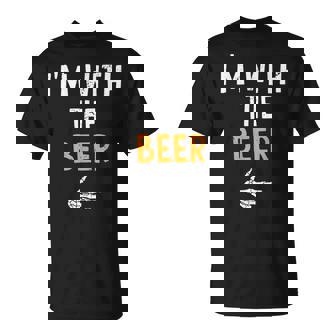 I'm With The Beer Costume Halloween Matching Couple T-Shirt - Monsterry