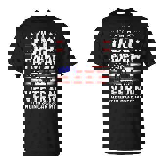 I'm A Dad Pawpaw And A Veteran Grandpa Fathers Day T-Shirt - Monsterry