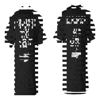 I’M With The Goat Halloween Couple Costume T-Shirt - Monsterry