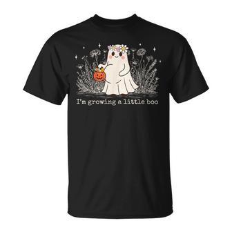 I'm Growing A Little Boo Halloween Pregnancy Announcement T-Shirt - Thegiftio