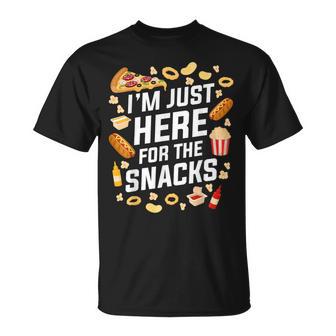 I'm Just Here For The Snacks For Food Lovers At Parties T-Shirt | Mazezy