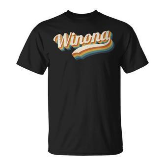 Intage Winona Nombre Personalizado Winona Cuello Camiseta unisex - Regaloses