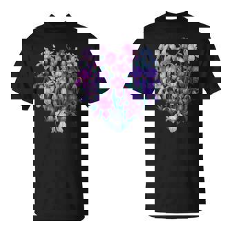 Iris Flower Graphic Colorful Floral Plant Iris Girl T-Shirt | Mazezy