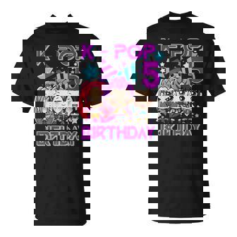 It's My 5Th Birthday Cute Chibi Kpop 5Th Birthday Girl T-Shirt | Seseable CA